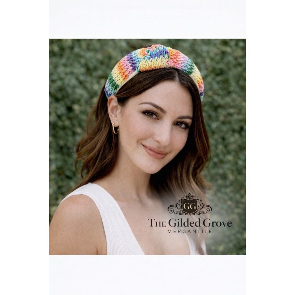 Shiraleah Chicago Multicolor Woven Headband Knot Top Boho NWOT
